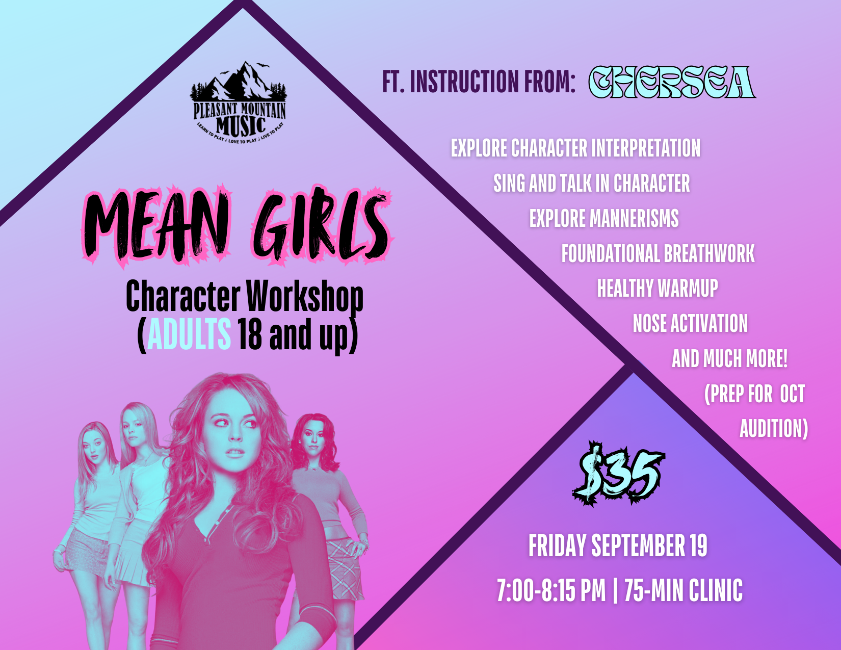 Mean Girls Character Workshop Adult (Ages 18+)