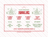 Holiday Gift Certificates